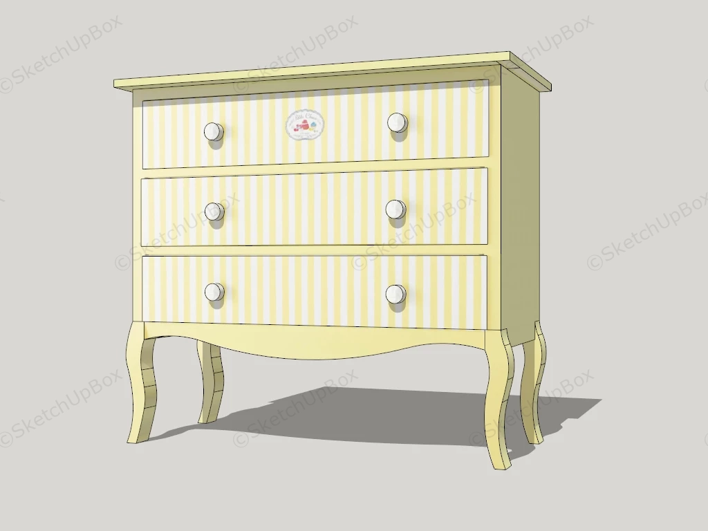 Kids Room Dresser sketchup model preview - SketchupBox