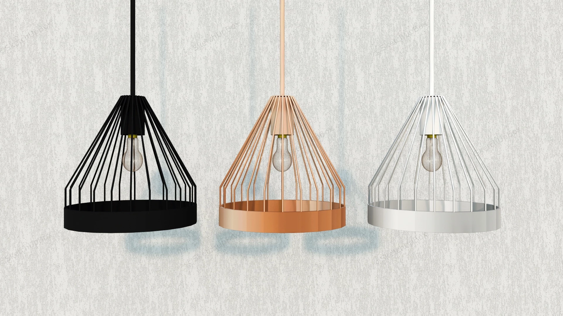 Kitchen Island Pendant Lights sketchup model preview - SketchupBox