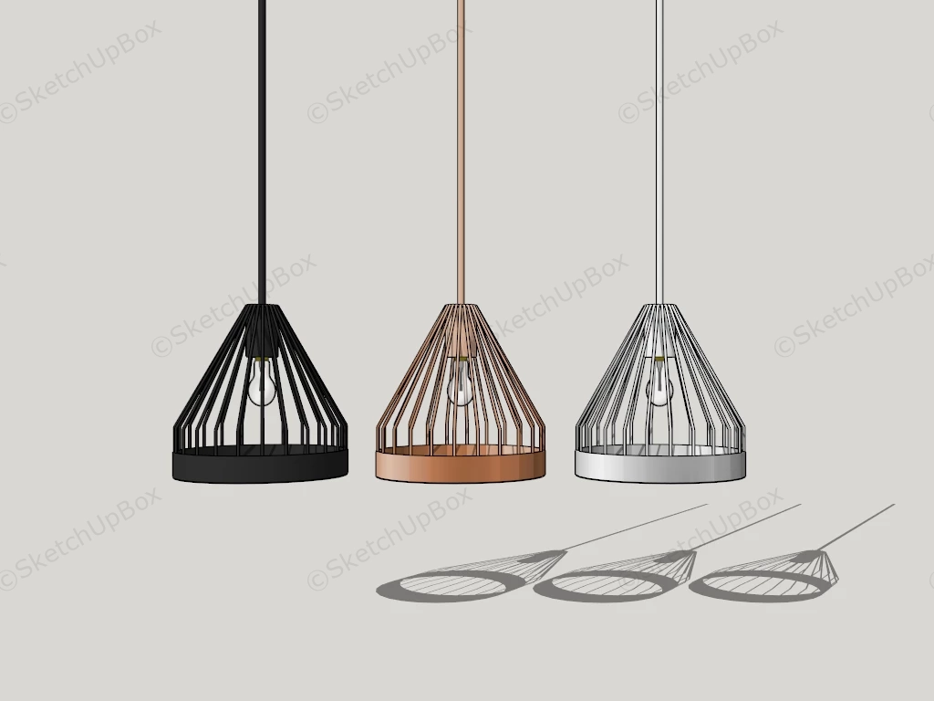 Kitchen Island Pendant Lights sketchup model preview - SketchupBox