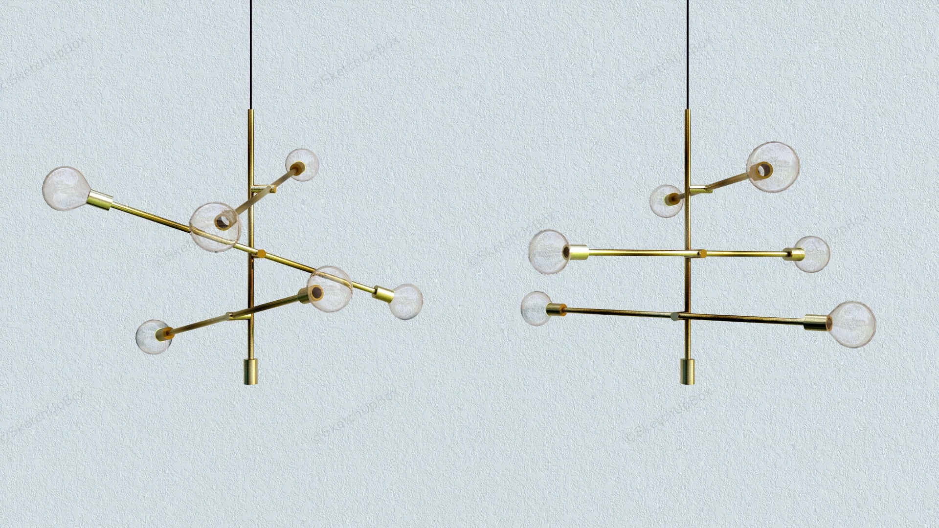 Molecular Pendant Light sketchup model preview - SketchupBox