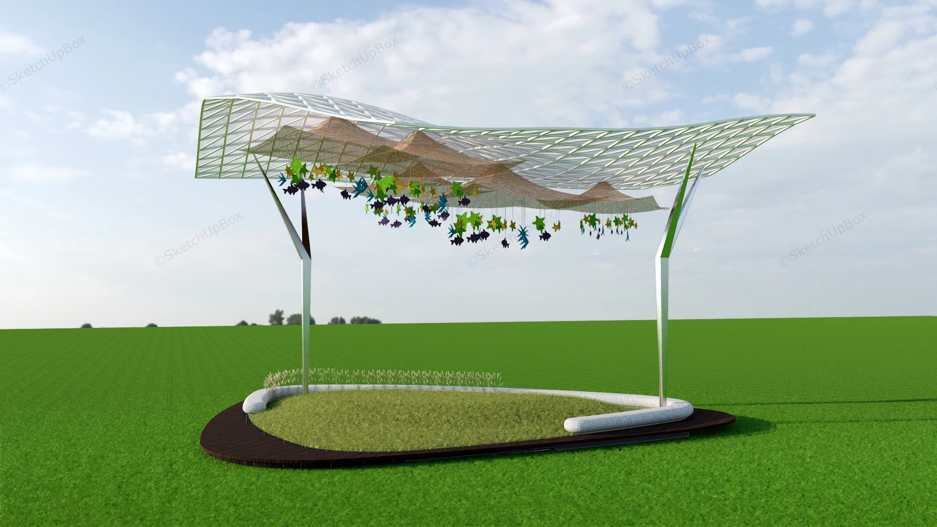 Park Canopy Idea sketchup model preview - SketchupBox