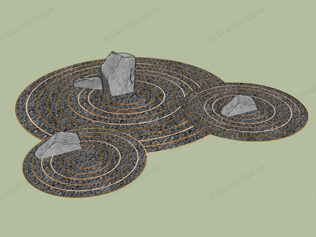 Zen Garden Sand Design sketchup model preview - SketchupBox