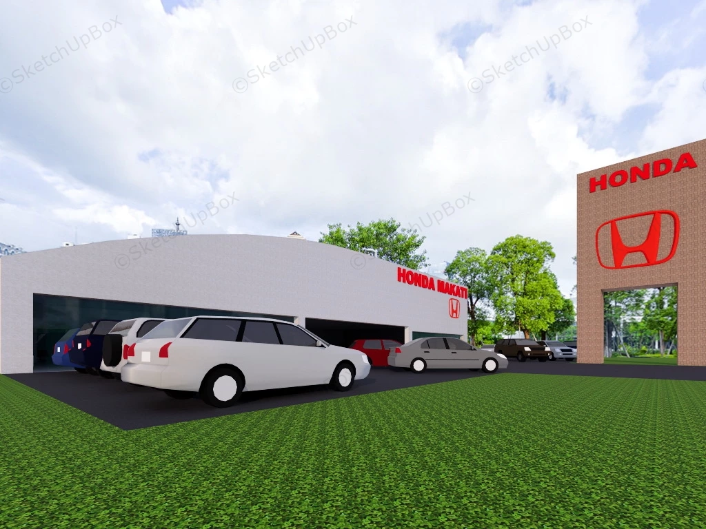 Honda Car Dealership sketchup model preview - SketchupBox