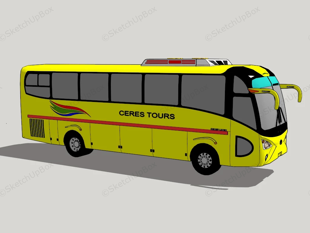 Travel Tourist Bus sketchup model preview - SketchupBox