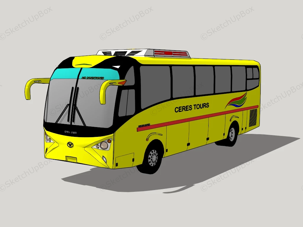 Travel Tourist Bus sketchup model preview - SketchupBox