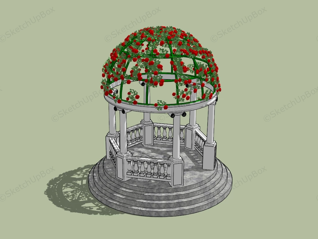 Greek And Roman Garden Pavilion sketchup model preview - SketchupBox