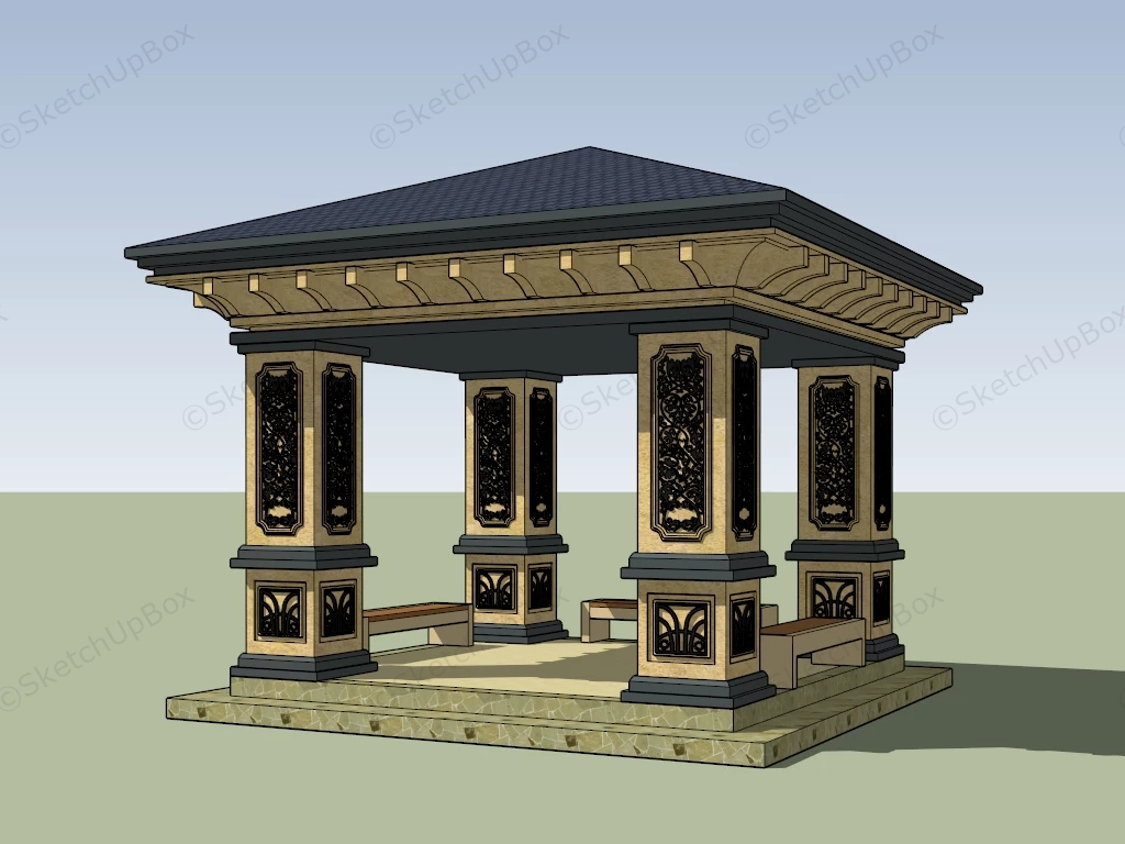 Square Decoration Pavilion sketchup model preview - SketchupBox