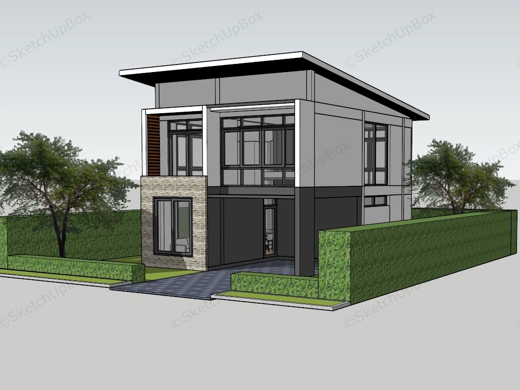 Modern Tiny House Design Idea sketchup model preview - SketchupBox