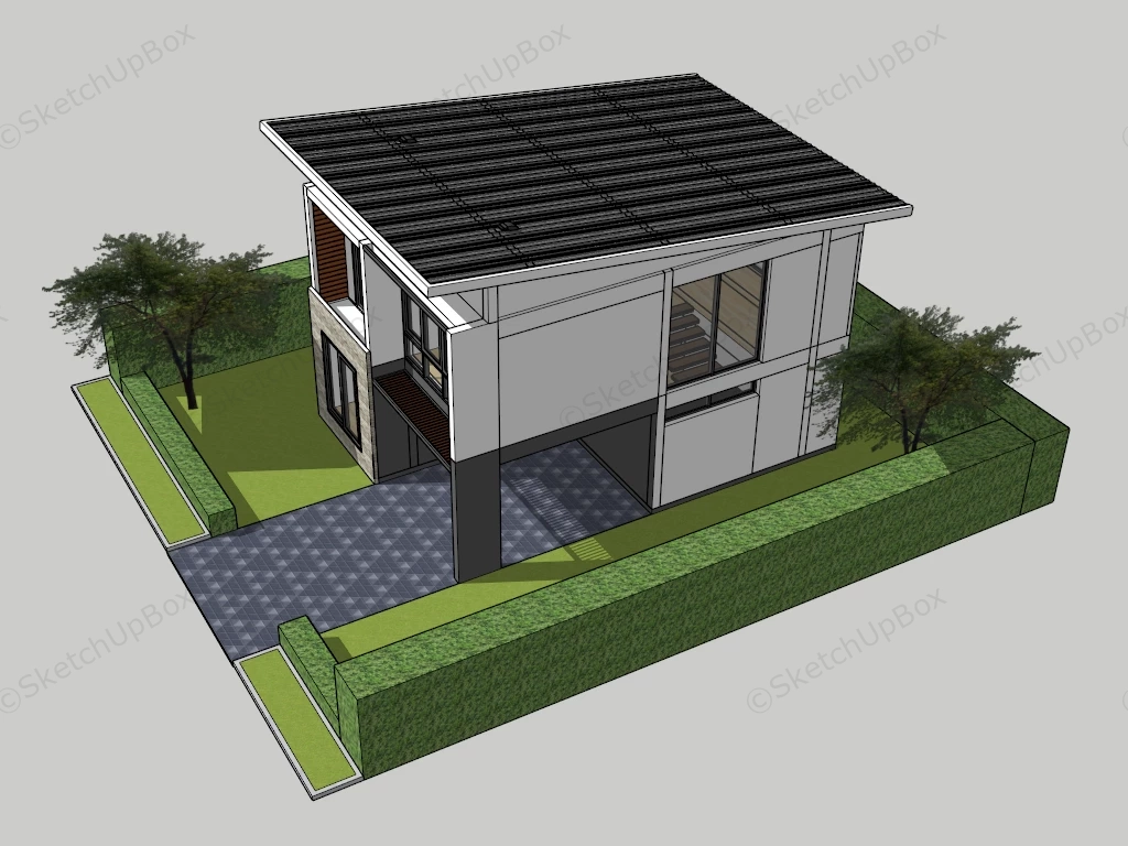 Modern Tiny House Design Idea sketchup model preview - SketchupBox