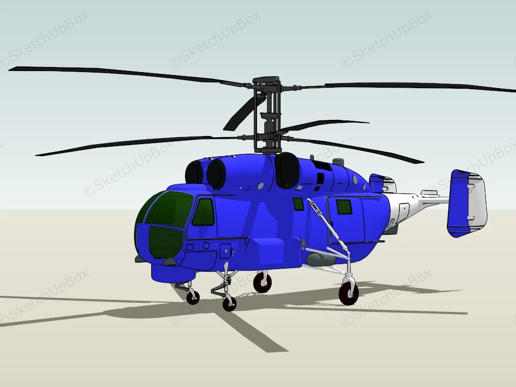 Kamov Ka 27 Helicopter sketchup model preview - SketchupBox