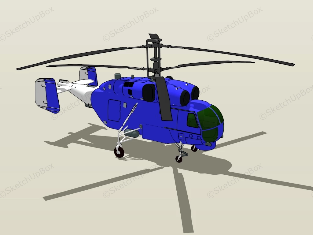 Kamov Ka 27 Helicopter sketchup model preview - SketchupBox