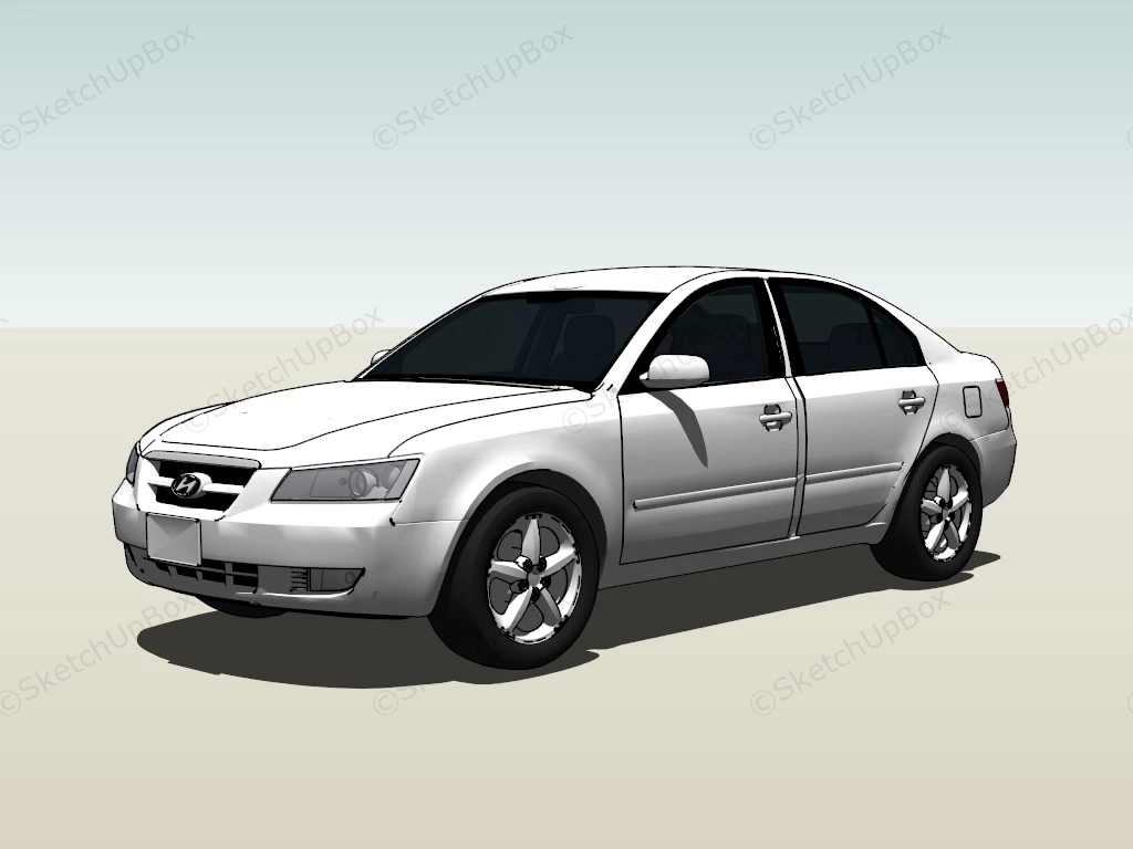 2009 Hyundai Sonata sketchup model preview - SketchupBox