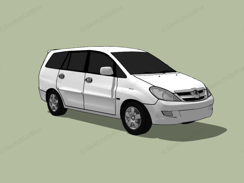 Toyota Innova MPV sketchup model preview - SketchupBox