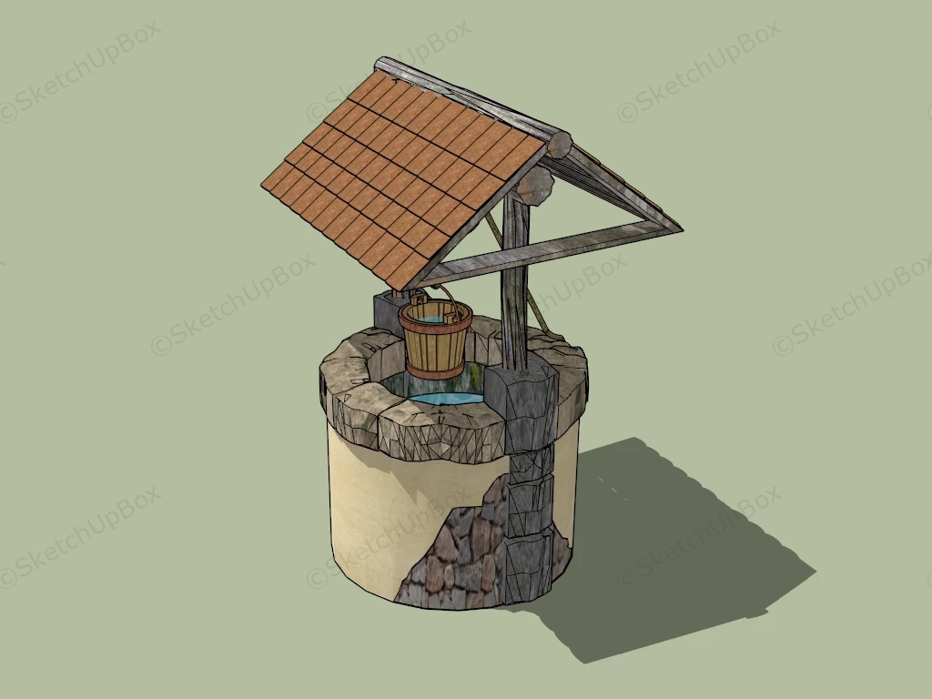 Old Wishing Well sketchup model preview - SketchupBox