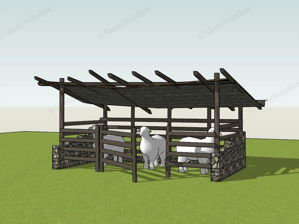 Old Sheep Shed sketchup model preview - SketchupBox