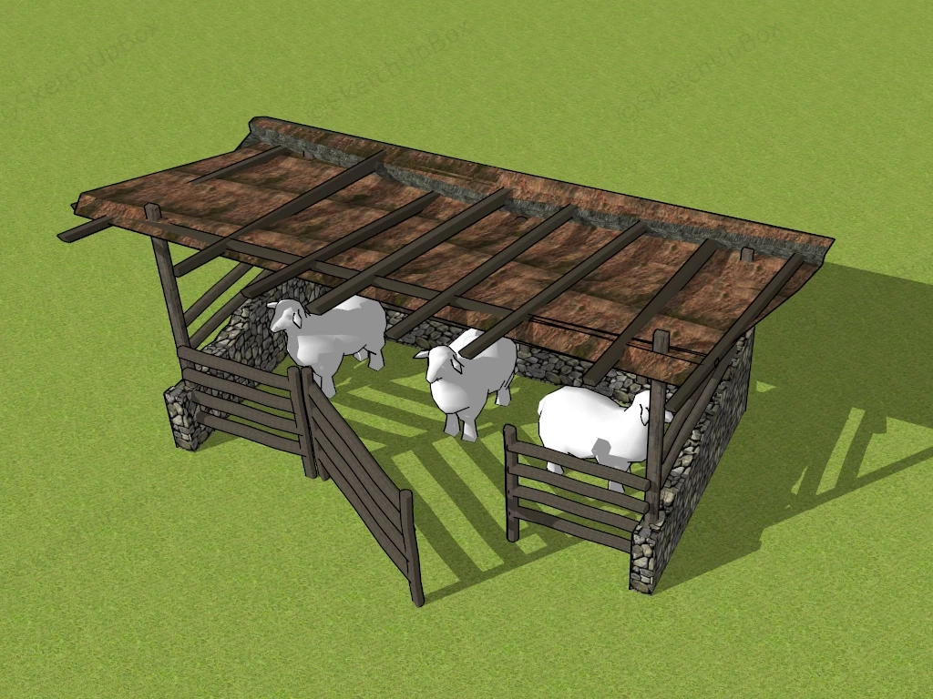 Old Sheep Shed sketchup model preview - SketchupBox