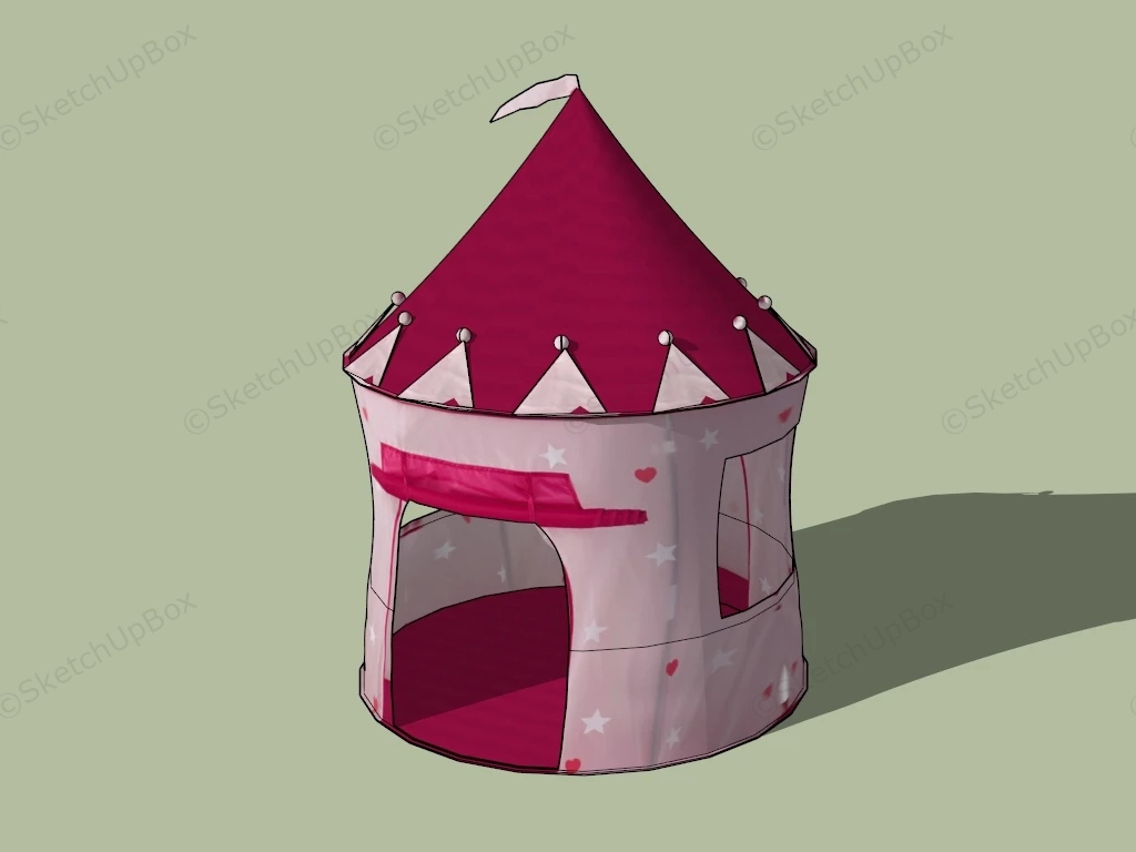 Princess Castle Play Tent sketchup model preview - SketchupBox