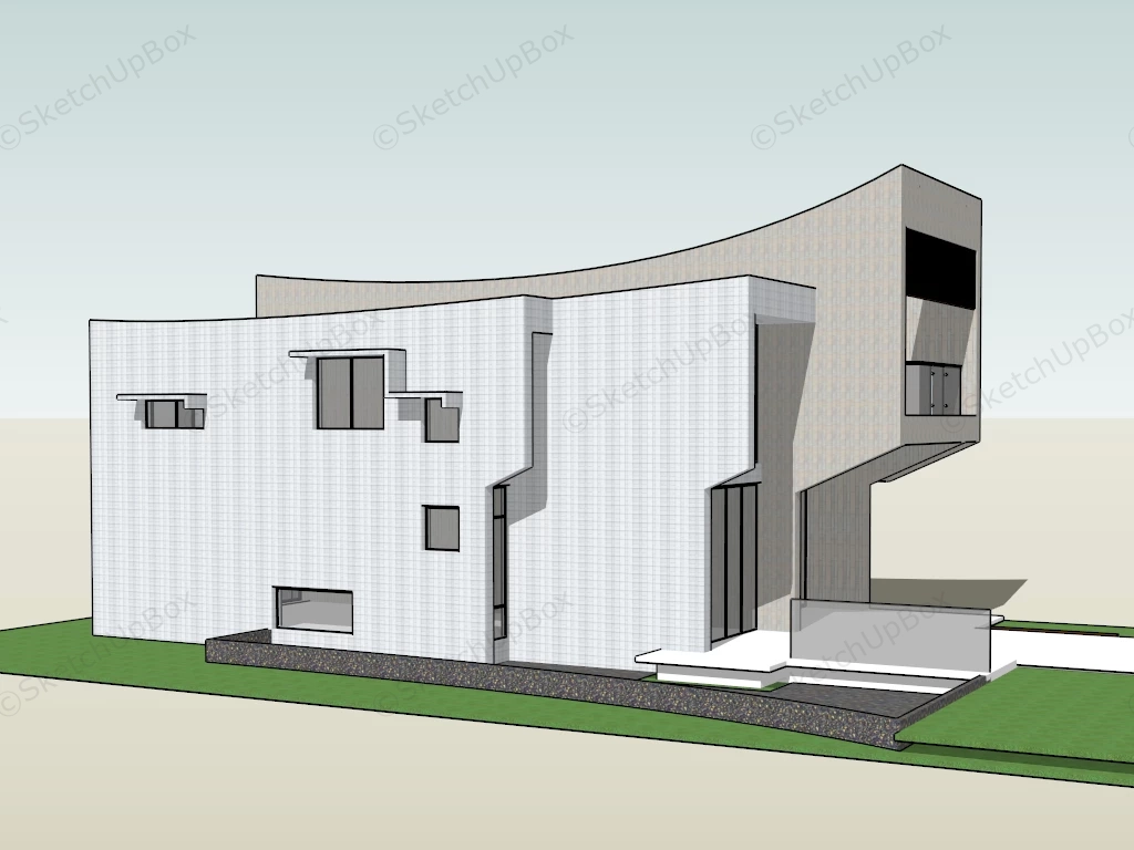 Modern House Concept sketchup model preview - SketchupBox