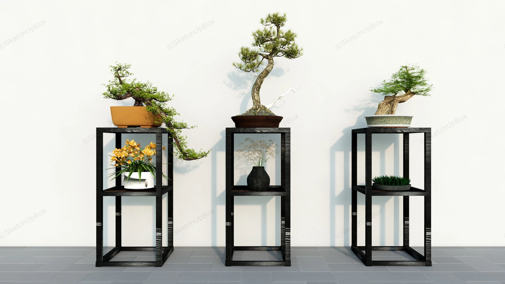 Bonsai On Stands sketchup model preview - SketchupBox