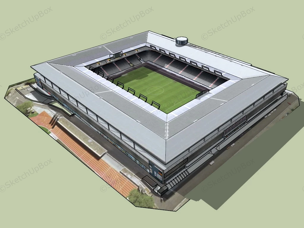 Soccer Stadium Design sketchup model preview - SketchupBox