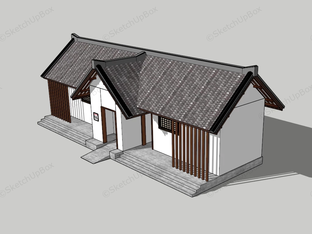 Public Restroom Design Exterior sketchup model preview - SketchupBox