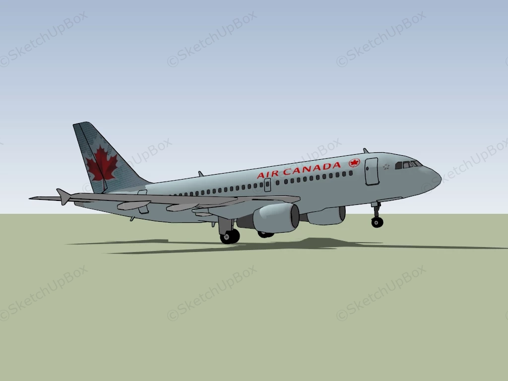 Air Canada Aircraft sketchup model preview - SketchupBox