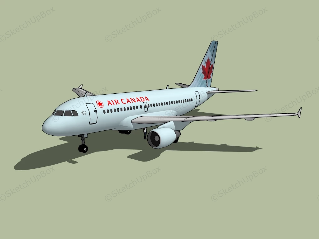 Air Canada Aircraft sketchup model preview - SketchupBox