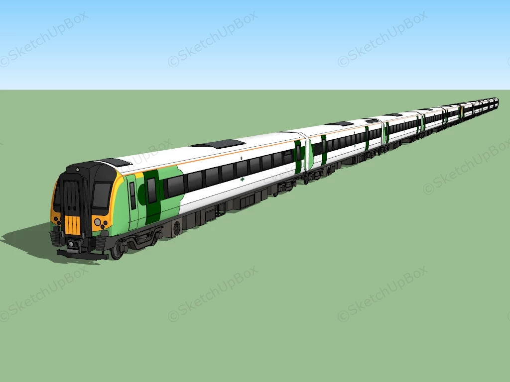 Passenger Train Cars sketchup model preview - SketchupBox