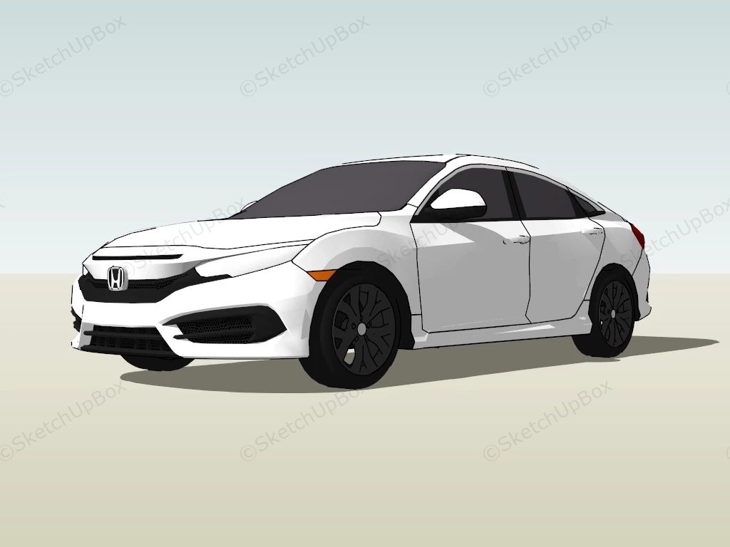 Honda Civic Liftback sketchup model preview - SketchupBox