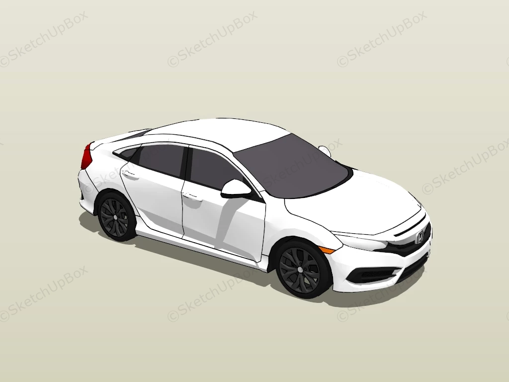 Honda Civic Liftback sketchup model preview - SketchupBox