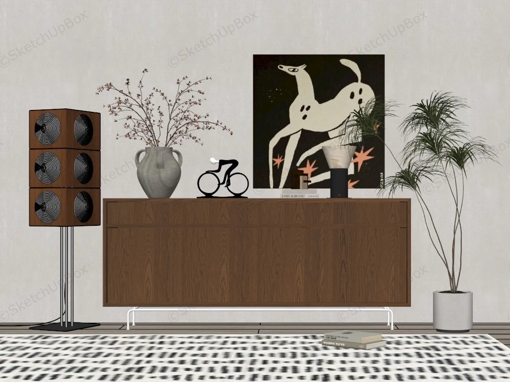 Decorative Accent Cabinet For Living Room sketchup model preview - SketchupBox