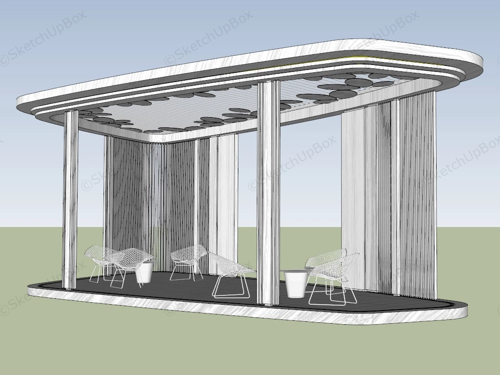 Creative Pergola Design sketchup model preview - SketchupBox