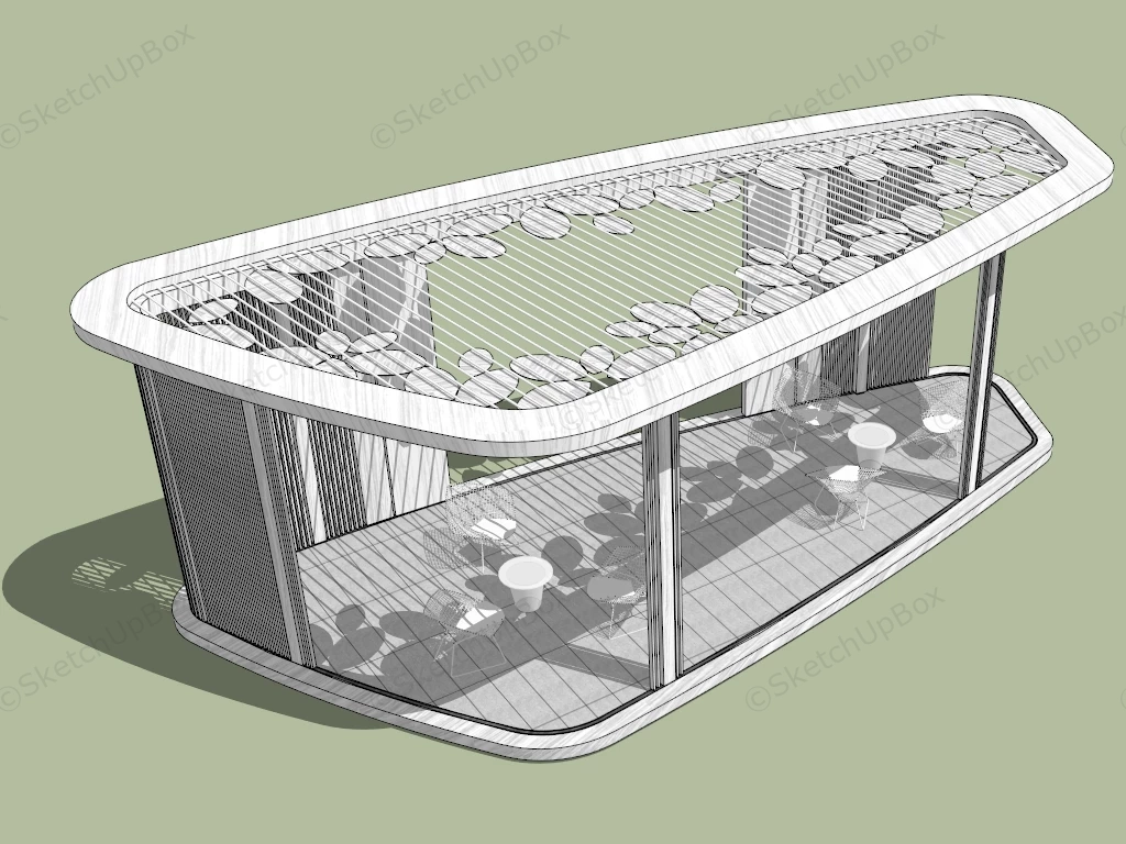 Creative Pergola Design sketchup model preview - SketchupBox