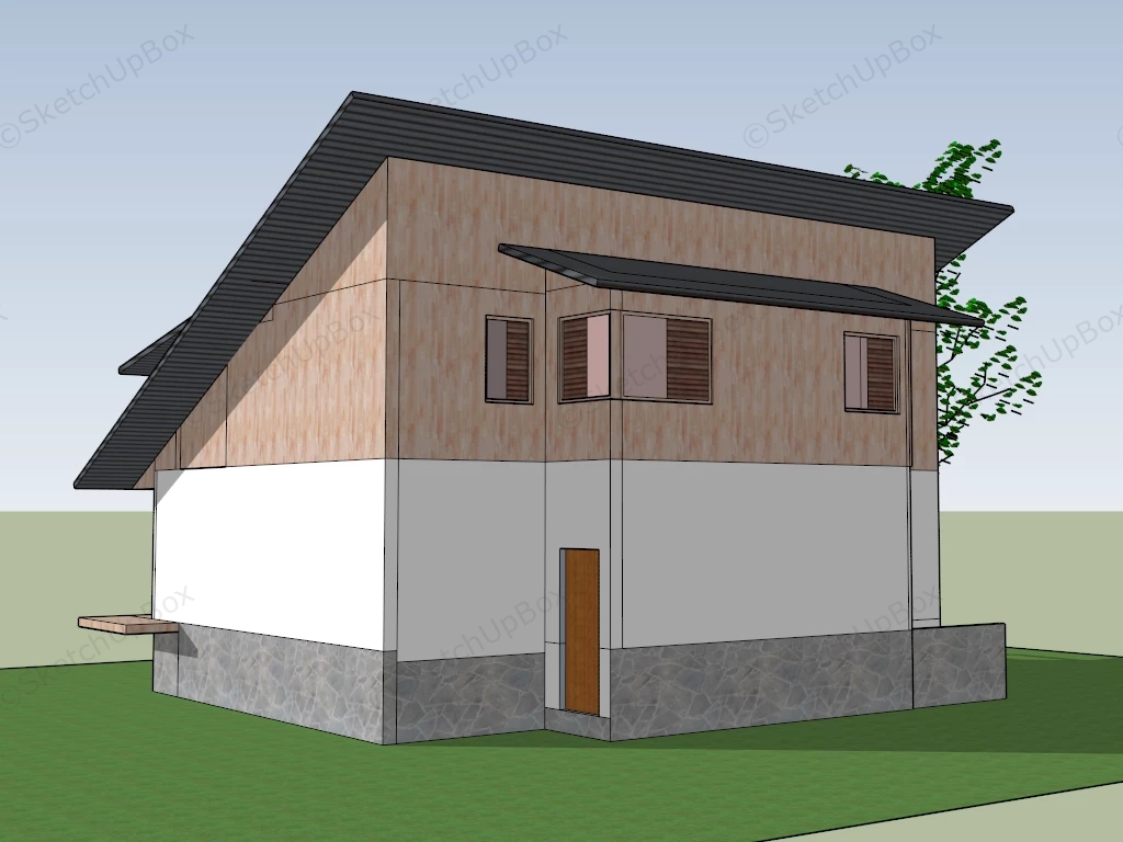 Small Country Cabin sketchup model preview - SketchupBox