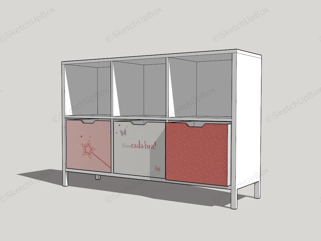 Toy Storage Cabinet sketchup model preview - SketchupBox