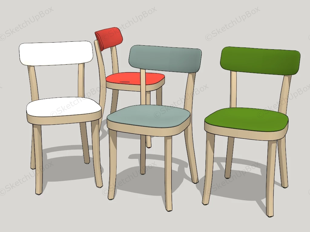 Kids Dining Chairs sketchup model preview - SketchupBox