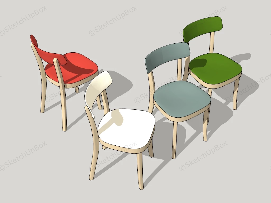 Kids Dining Chairs sketchup model preview - SketchupBox