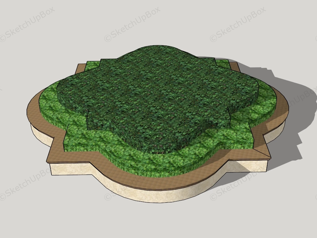 Concrete Raised Bed sketchup model preview - SketchupBox