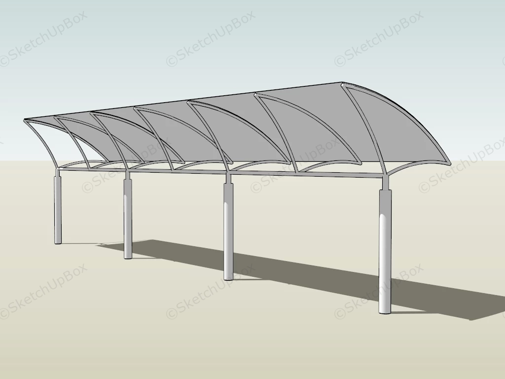 Freestanding Cantilever Canopy sketchup model preview - SketchupBox