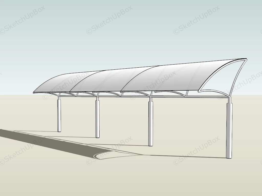 Freestanding Cantilever Canopy sketchup model preview - SketchupBox