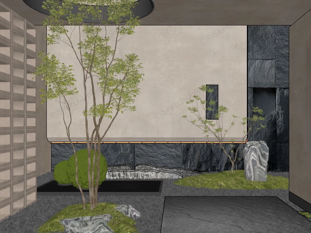 Indoor Zen Garden Idea sketchup model preview - SketchupBox