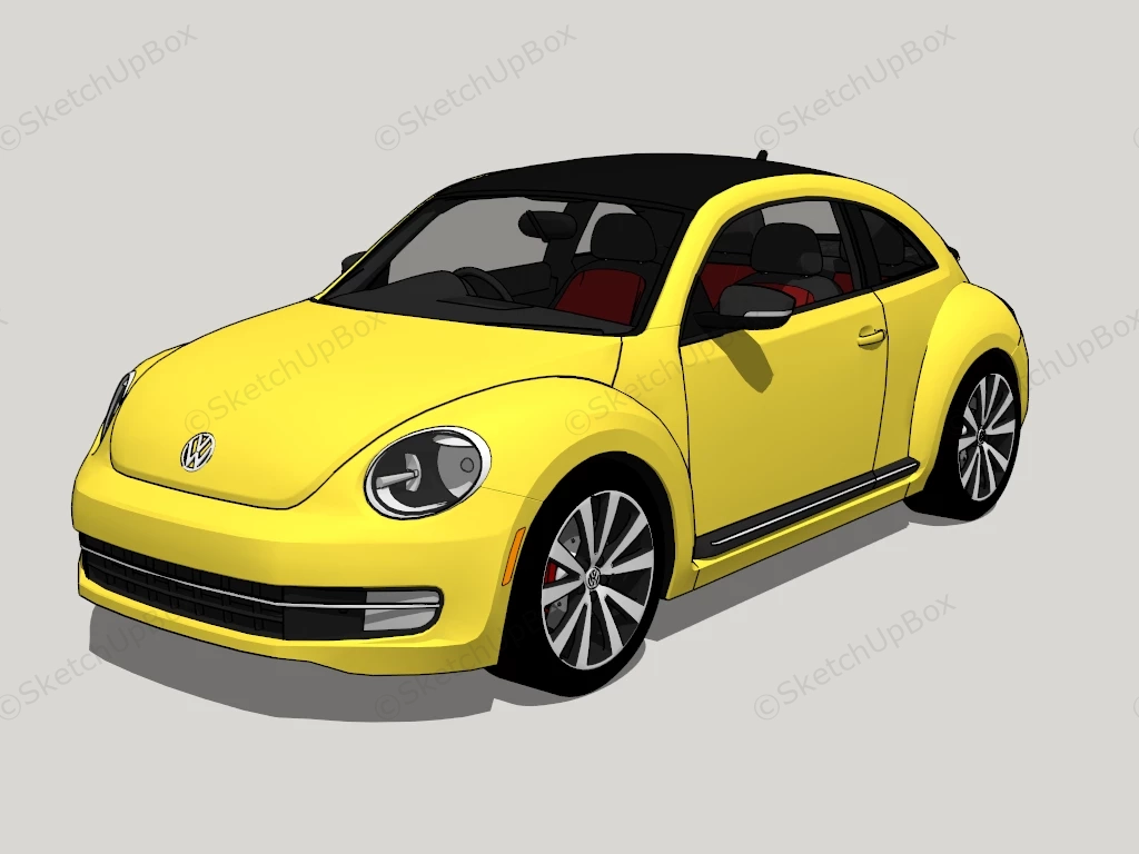 Volkswagen Beetle Turbo sketchup model preview - SketchupBox