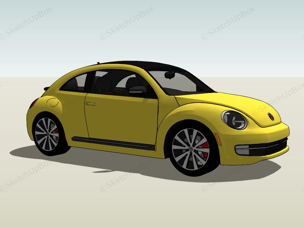 Volkswagen Beetle Turbo sketchup model preview - SketchupBox