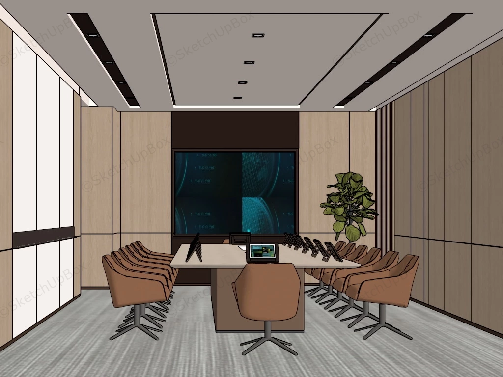 Modern Meeting Room Design sketchup model preview - SketchupBox