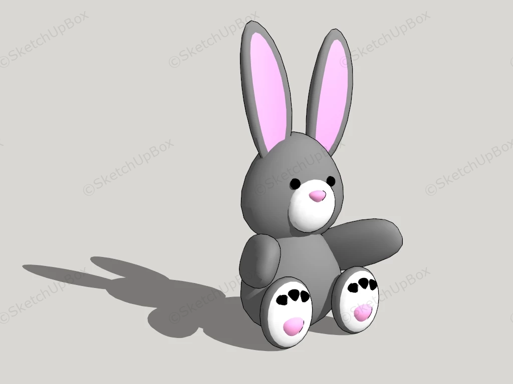 Rabbit Stuffed Toy sketchup model preview - SketchupBox