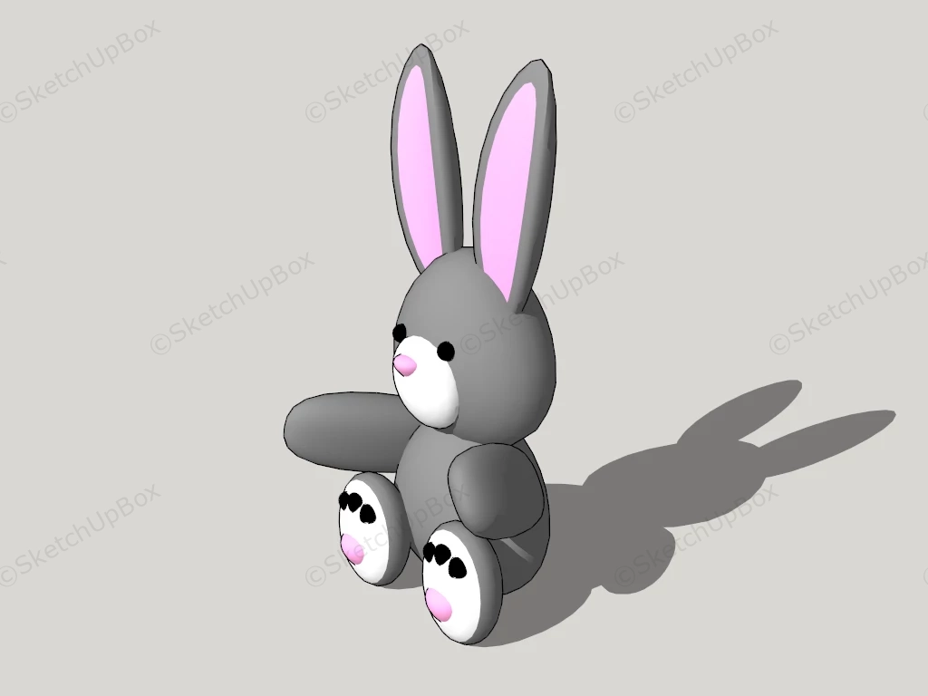 Rabbit Stuffed Toy sketchup model preview - SketchupBox