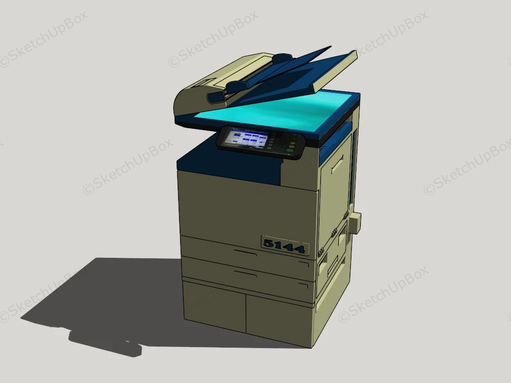 Commercial All In One Copy Machine sketchup model preview - SketchupBox