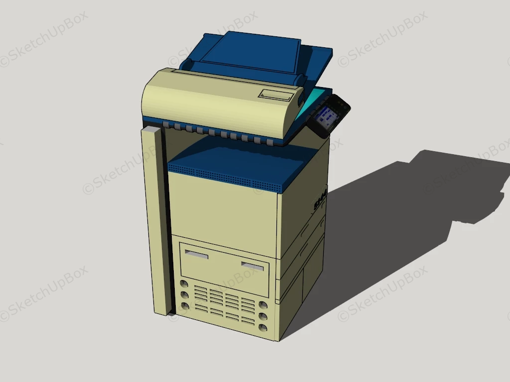 Commercial All In One Copy Machine sketchup model preview - SketchupBox