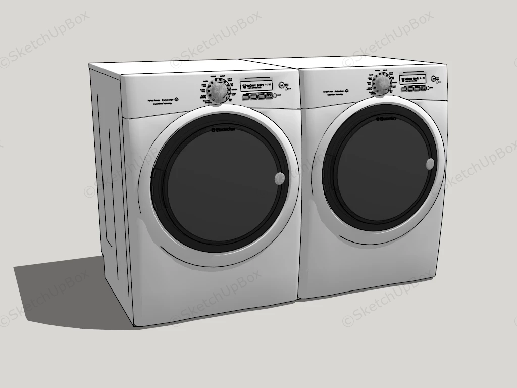 Electrolux Washing Machine sketchup model preview - SketchupBox