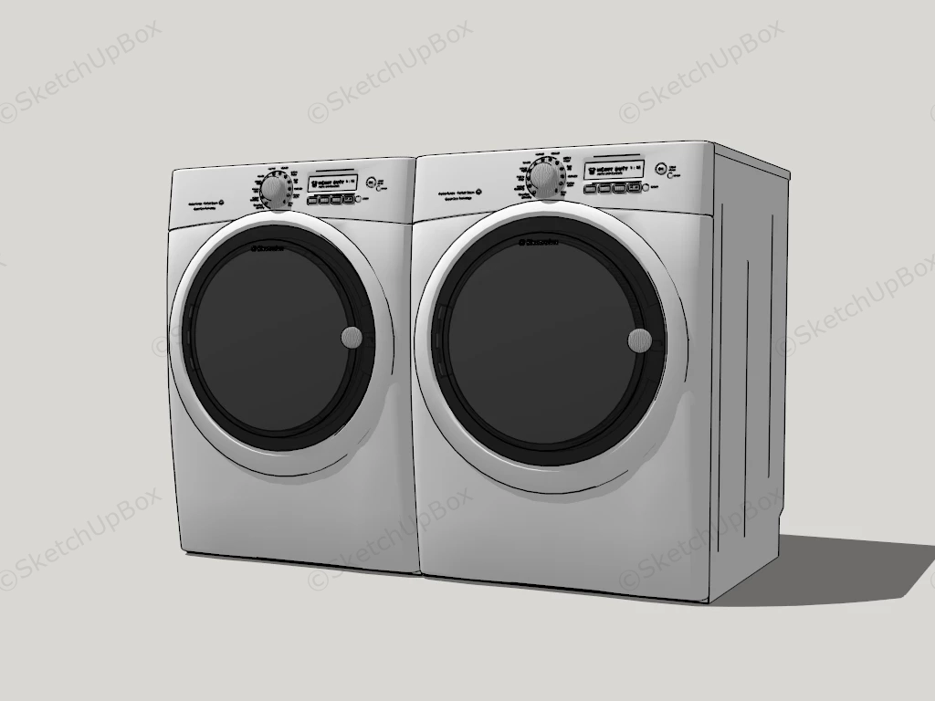 Electrolux Washing Machine sketchup model preview - SketchupBox